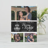 3 Foto Vrolijk/Helder Kroonluchter Vakantie Kaart (Staand voorkant)