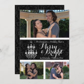 3 Foto Vrolijk/Helder Kroonluchter Vakantie Kaart (Voorkant / Achterkant)