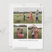 3 FOTO Vrolijke Kerstmis Minimalistische Boom Groe Kaart (Achterkant)