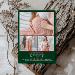 3 Foto We verwachten Zwangerschapsaankondiging Feestdagenkaart<br><div class="desc">Deel uw vreugdevolle nieuws met een vleugje feestelijke charme met behulp van onze Photo Christmas zwangerschapsaankondiging. Deze prachtige kaart is voorzien van een persoonlijke foto, prachtig ingelijst om uw groeiende gezin te laten zien. Het ontwerp bevat feestelijke elementen zoals kerstbomen, sneeuwvlokken of vakantieaccenten, samen met een hartverwarmende boodschap die uw...</div>