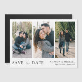 3 Foto Weddenschap Save the Date Magnet (Voorkant / Achterkant)