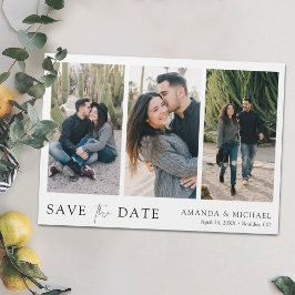 3 Foto Weddenschap Save the Date Magnet