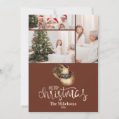 3 Foto Western Cowboy Pet Christmas Feestdagenkaart (Voorkant)