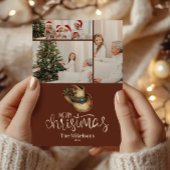 3 Foto Western Cowboy Pet Christmas Feestdagenkaart