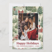 3 Foto Woodland Leuke rustieke land kerst Feestdagenkaart (Voorkant)