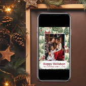 3 Foto Woodland Leuke rustieke land kerst Feestdagenkaart