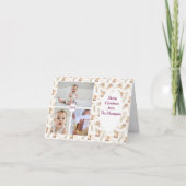 3 Foto Zachte Neutrale Kerst Kaart (Voorkant)