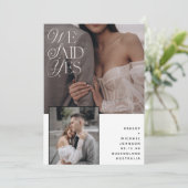 3 foto zeiden we ja wit overlay receptie alleen kaart (Staand voorkant)