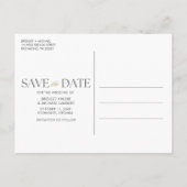 3 Fotobruiloft Bewaar de datum Aankondigingskaart (Achterkant)