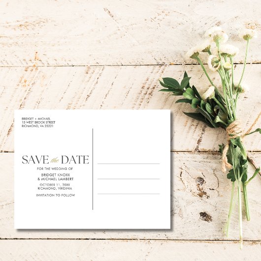 3 Fotobruiloft Bewaar de datum Aankondigingskaart