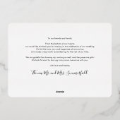 3 Fotobruiloft Hartelijk dank Modern Roos Gold Folie Uitnodiging (Achterkant)