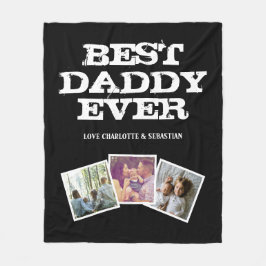 3 fotocollage beste papa ooit gepersonaliseerd fleece deken