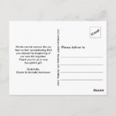 3 Fotocollage bruiloft Dank u Briefkaart (Achterkant)