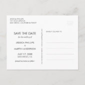 3 Fotocollage bruiloft Save the date Briefkaarten (Achterkant)