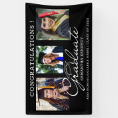 3 Fotocollage Congrats Afstuderen 2025 Afstuderen Spandoek (Verticaal)