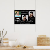 3 Fotocollage Congrats Afstuderen 2025 Zwart Poster (Keuken)