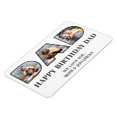 3 Fotocollage Gelukkige Verjaardag Pap Foto Knipse Magneet (Linkerzijde)