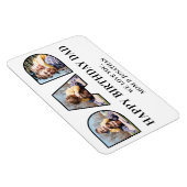 3 Fotocollage Gelukkige Verjaardag Pap Foto Knipse Magneet (Rechterzijde)