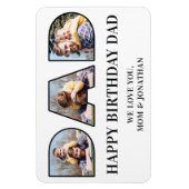 3 Fotocollage Gelukkige Verjaardag Pap Foto Knipse Magneet (Verticaal)