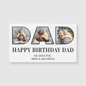 3 Fotocollage Happy Birthday Papa Magnetische Kaar (Voorkant)