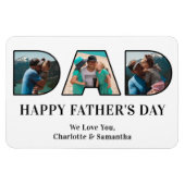 3 Fotocollage Happy Vaderdag Photo Cutout Magneet (Horizontaal)