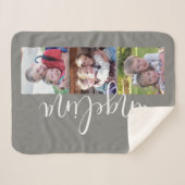 3 Fotocollage KAN achtergrondKLEUR BEWERKEN Sherpa Deken (Voorkant (horizontaal))