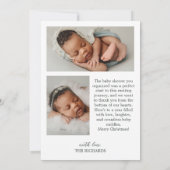 3 Fotocollage Kerst Baby Geboorte Aankondiging (Achterkant)