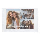 3 Fotocollage met 1 tekstregel Kussensloop (Voorkant)