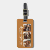 3 Fotocollage met trendy bounce script Bagagelabel (Voorkant verticaal)