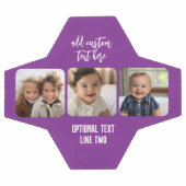 3 Fotocollage met trendy bounce script - paarse Voetbal (Enkel)