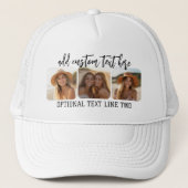3 Fotocollage met trendy bounce script Trucker Pet (Voorkant)