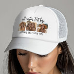 3 Fotocollage met trendy bounce script Trucker Pet<br><div class="desc">Gebruik vierkante bijgesneden foto's voor het beste resultaat. Deze 3 foto moderne grid met een collage en afgeronde hoeken. Voeg je favoriete afbeeldingen toe aan deze filmstrip voor een leuke geheugenhouder. Een artistieke manier om uw beste foto's te delen.</div>