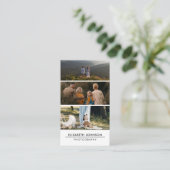 3 Fotocollage Moderne fotografie Visitekaartje (Staand voorkant)