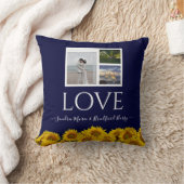 3 Fotocollage moderne zwarte zonnebloem Trouw  Kussen (Deken)