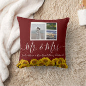 3 Fotocollage moderne zwarte zonnebloem Trouw Thr Kussen (Deken)