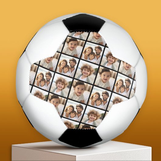 3 Fotocollage - Stagered Patroon - Zwart Voetbal