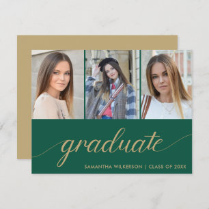 3 Fotocollage Voeg Jouw naam en Afstuderen toe Aankondiging