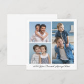 3 Fotocollage Voeg uw eigen Kaart met een groet to (Voorkant / Achterkant)