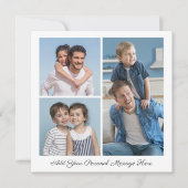 3 Fotocollage Voeg uw eigen Kaart met een groet to (Voorkant)