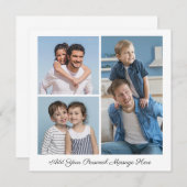 3 Fotocollage Voeg uw eigen Kaart met een groet to (Voorkant / Achterkant)