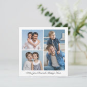 3 Fotocollage Voeg uw eigen Kaart met een groet to (Staand voorkant)