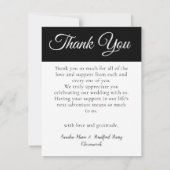 3 Fotocollage  Zonnebloem Grijs Geel Bruiloft Tha Bedankkaart (Achterkant)