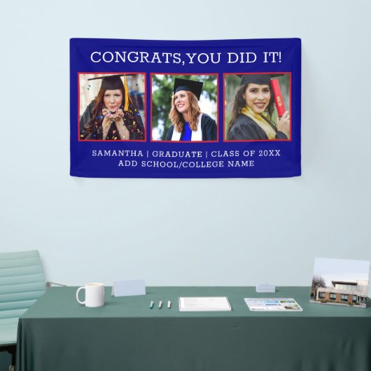 3 Fotocongressen Afstuderen 2023 Blue Afstuderen Spandoek (Beurs)