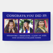 3 Fotocongressen Afstuderen 2023 Blue Afstuderen Spandoek (Horizontaal)