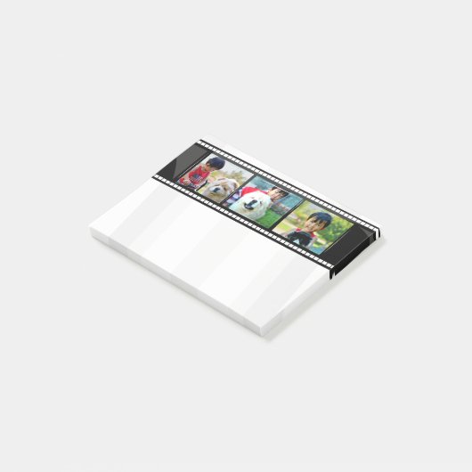 3-Fotofilmpjes gepersonaliseerd fotoplakbiljet Post-it® Notes (Schuin)