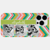 3 Fotofilmstrips Collage Colorful Chevrons limoen Case-Mate iPhone Case (Achterkant (horizontaal))