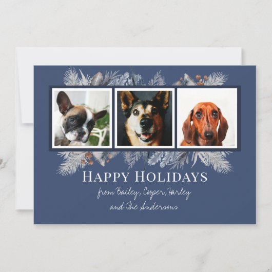 3 Fotoflessen Waterverf Happy Feestdagenkaart (Voorkant)