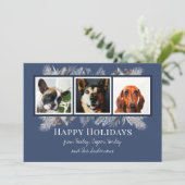 3 Fotoflessen Waterverf Happy Feestdagenkaart (Staand voorkant)