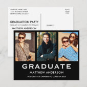 3 Fotogradatiepartij Moderne uitnodiging (Voorkant / Achterkant)