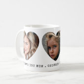 3 Fotoharten met persoonlijke boodschap Koffiemok (Voorkant links)